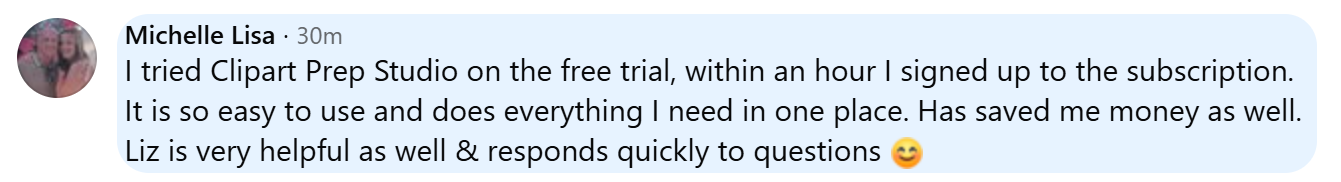 Michelle: tried the free trial and within an hour signed up. So easy to use and does everything in one place. Has saved me money.