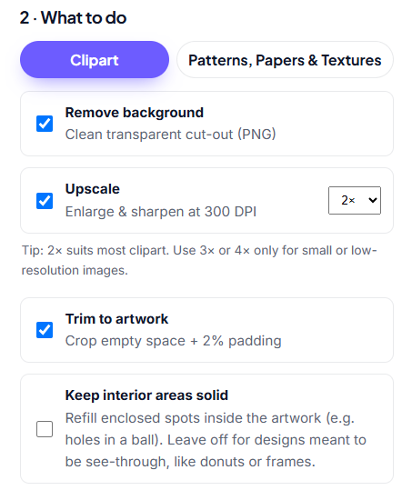 Step 2: Choose what to do